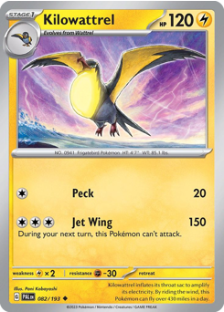 Kilowattrel #82 Paldea Evolved