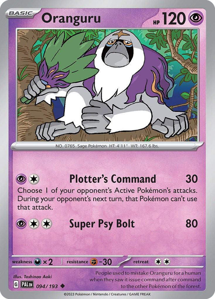 Oranguru #94 Paldea Evolved