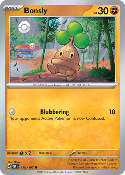 Bonsly #110 Obsidian Flames
