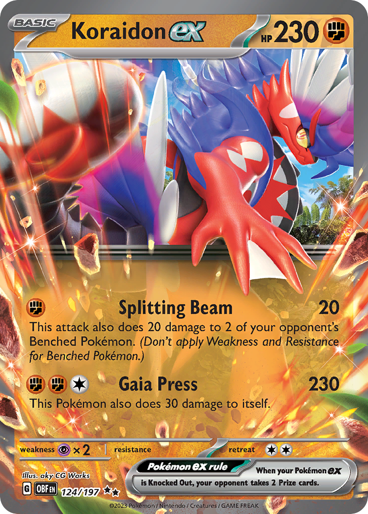 Koraidon ex #124 Obsidian Flames