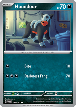 Houndour #132 Obsidian Flames