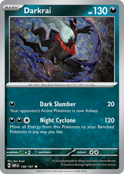 Darkrai #136 Obsidian Flames
