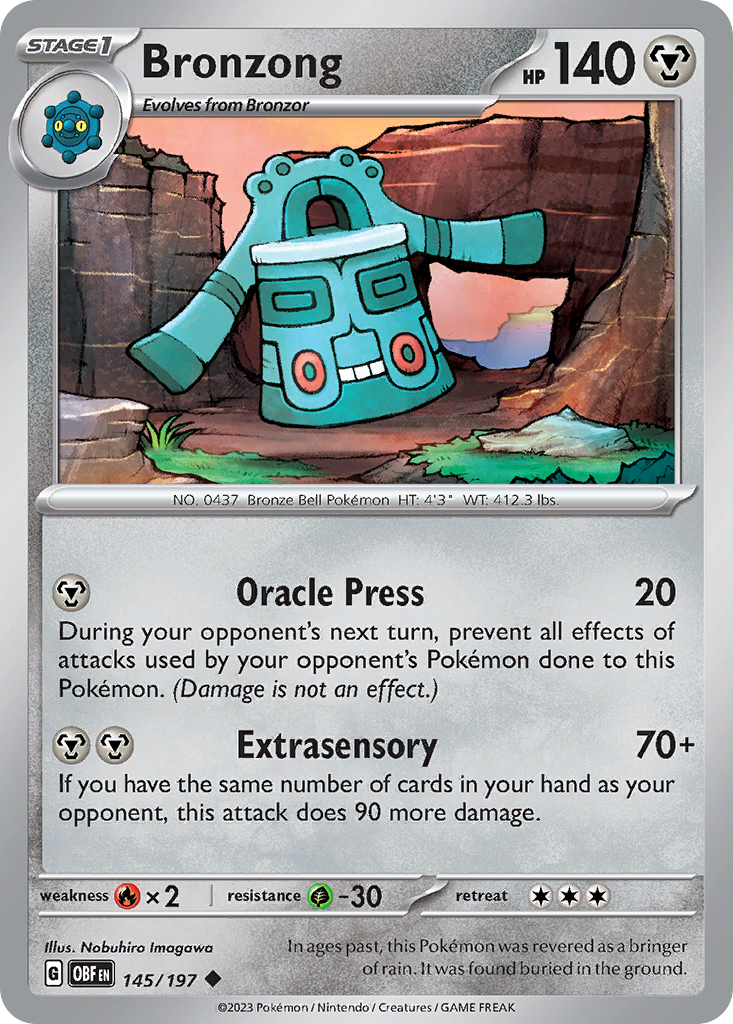 Bronzong #145 Obsidian Flames
