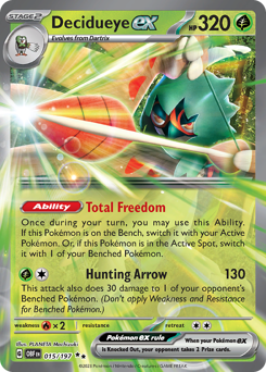 Decidueye ex #15 Obsidian Flames