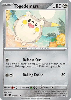 Togedemaru #151 Obsidian Flames