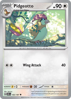 Pidgeotto #163 Obsidian Flames