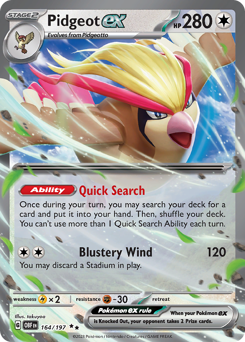 Pidgeot ex #164 Obsidian Flames