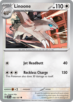 Linoone #168 Obsidian Flames