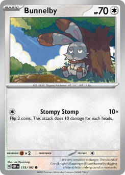 Bunnelby #175 Obsidian Flames