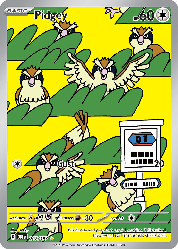 Pidgey #207 Obsidian Flames