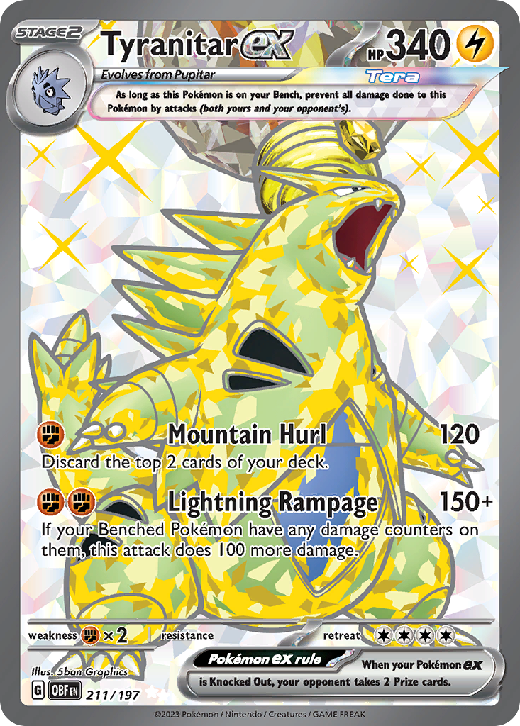 Tyranitar ex #211 Obsidian Flames