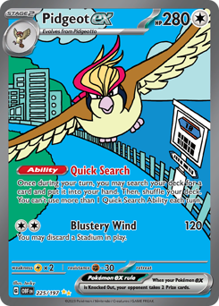 Pidgeot ex #225 Obsidian Flames