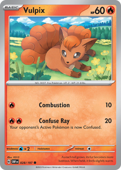 Vulpix #28 Obsidian Flames