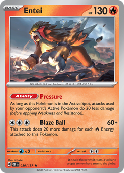 Entei #30 Obsidian Flames