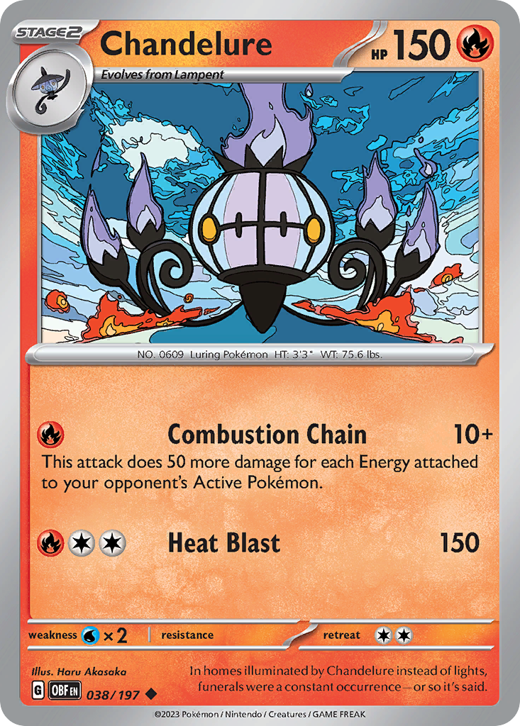 Chandelure #38 Obsidian Flames