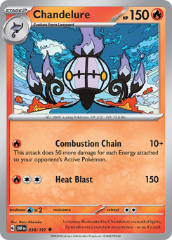Chandelure #38 Obsidian Flames
