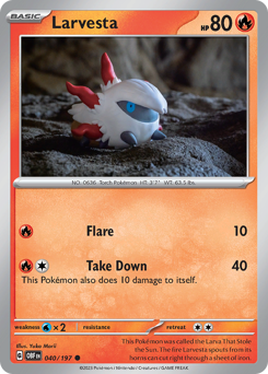 Larvesta #40 Obsidian Flames