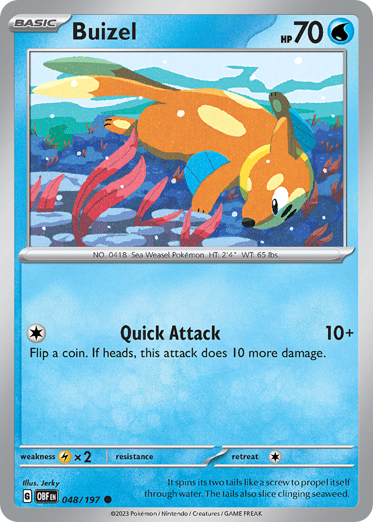 Buizel #48 Obsidian Flames