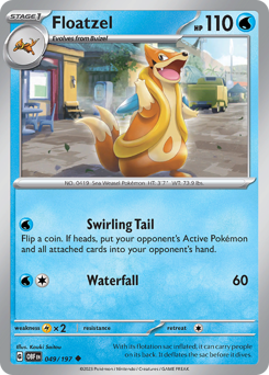 Floatzel #49 Obsidian Flames