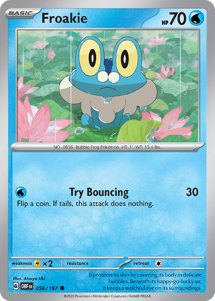 Froakie #56 Obsidian Flames