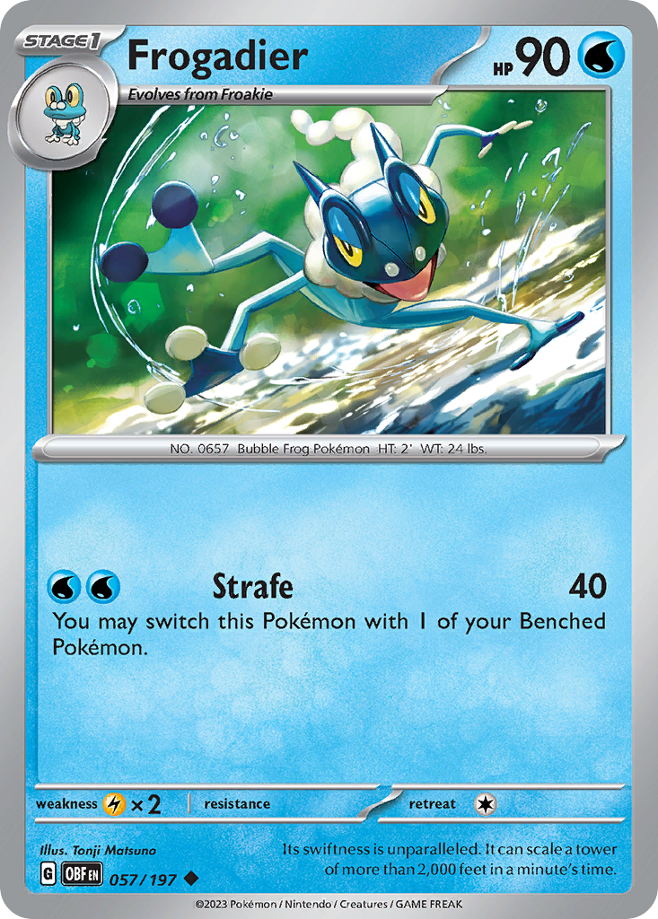 Frogadier #57 Obsidian Flames