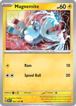 Magnemite #63 Obsidian Flames