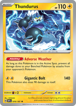 Thundurus #70 Obsidian Flames