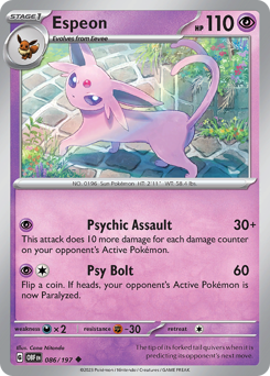 Espeon #86 Obsidian Flames