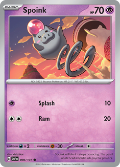Spoink #90 Obsidian Flames