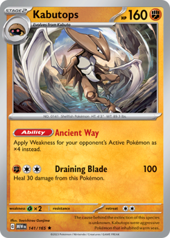 Kabutops #141 151