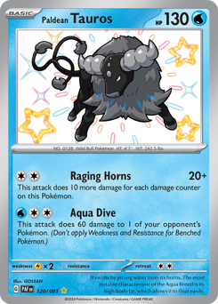 Paldean Tauros #120 Paldean Fates