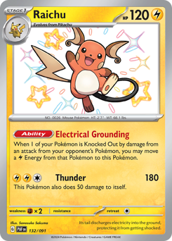 Raichu #132 Paldean Fates