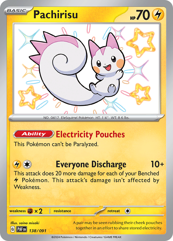 Pachirisu #138 Paldean Fates