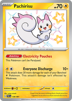 Pachirisu #138 Paldean Fates
