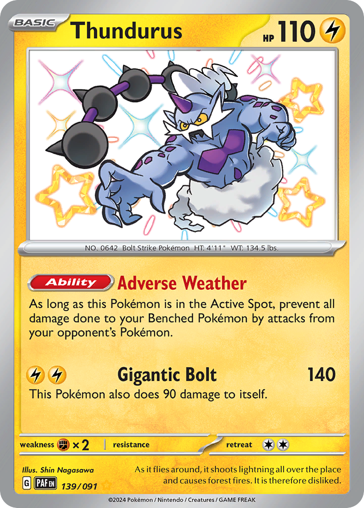 Thundurus #139 Paldean Fates