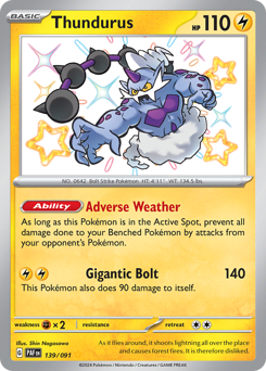 Thundurus #139 Paldean Fates
