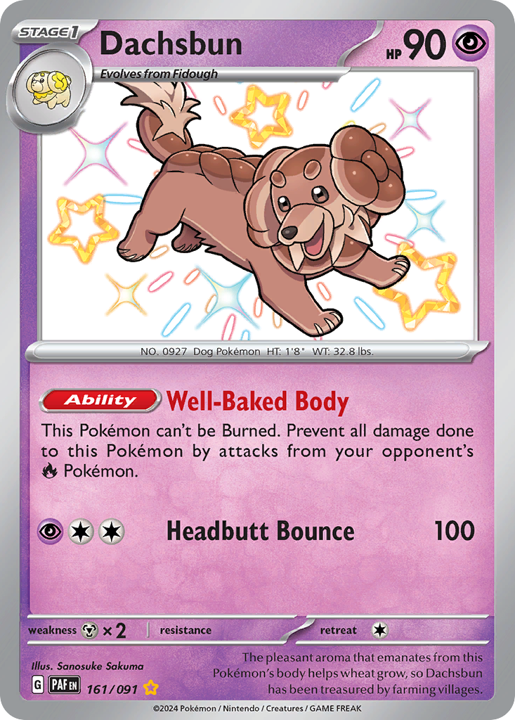 Dachsbun #161 Paldean Fates