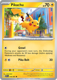Pikachu #18 Paldean Fates