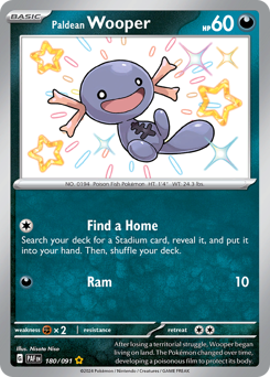 Paldean Wooper #180 Paldean Fates