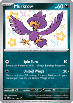 Murkrow #181 Paldean Fates