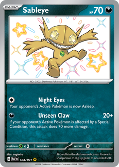 Sableye #184 Paldean Fates