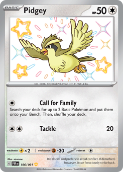 Pidgey #196 Paldean Fates