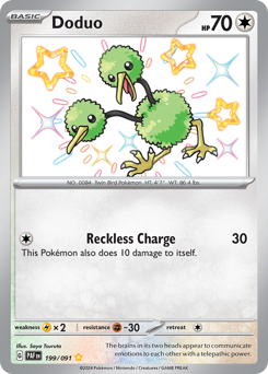 Doduo #199 Paldean Fates