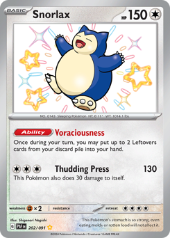 Snorlax #202 Paldean Fates