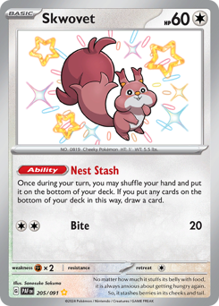 Skwovet #205 Paldean Fates