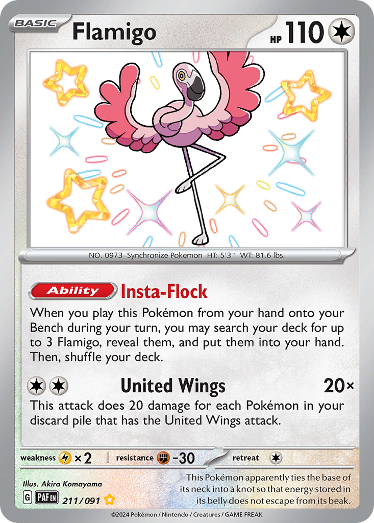 Flamigo #211 Paldean Fates