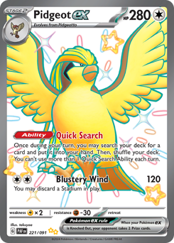 Pidgeot ex #221 Paldean Fates