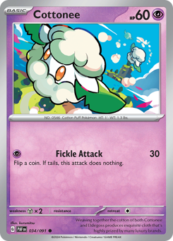Cottonee #34 Paldean Fates