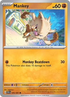 Mankey #45 Paldean Fates