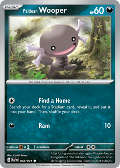 Paldean Wooper #58 Paldean Fates